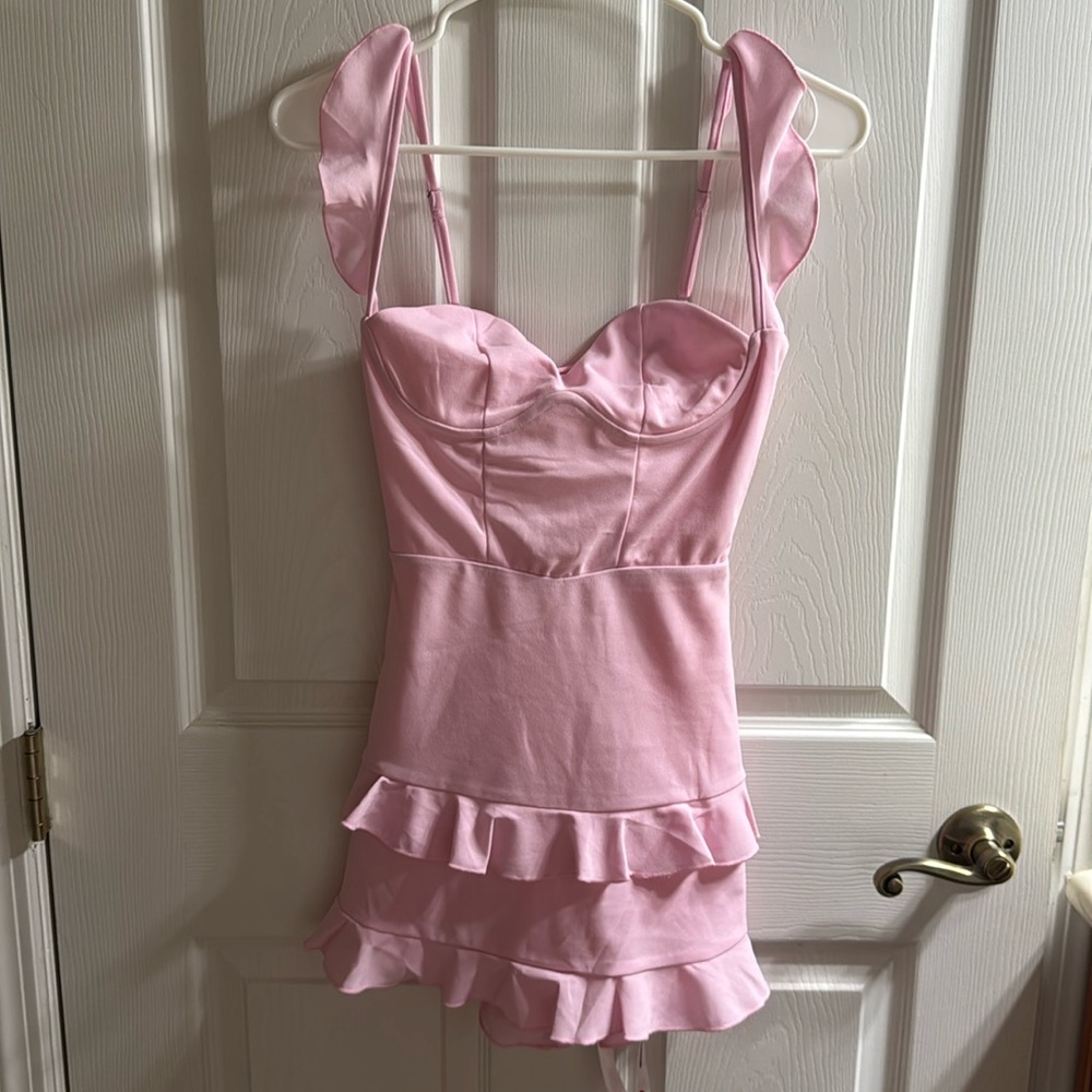 Never worn, new with tags, Lucy in the sky pink mini homecoming dress